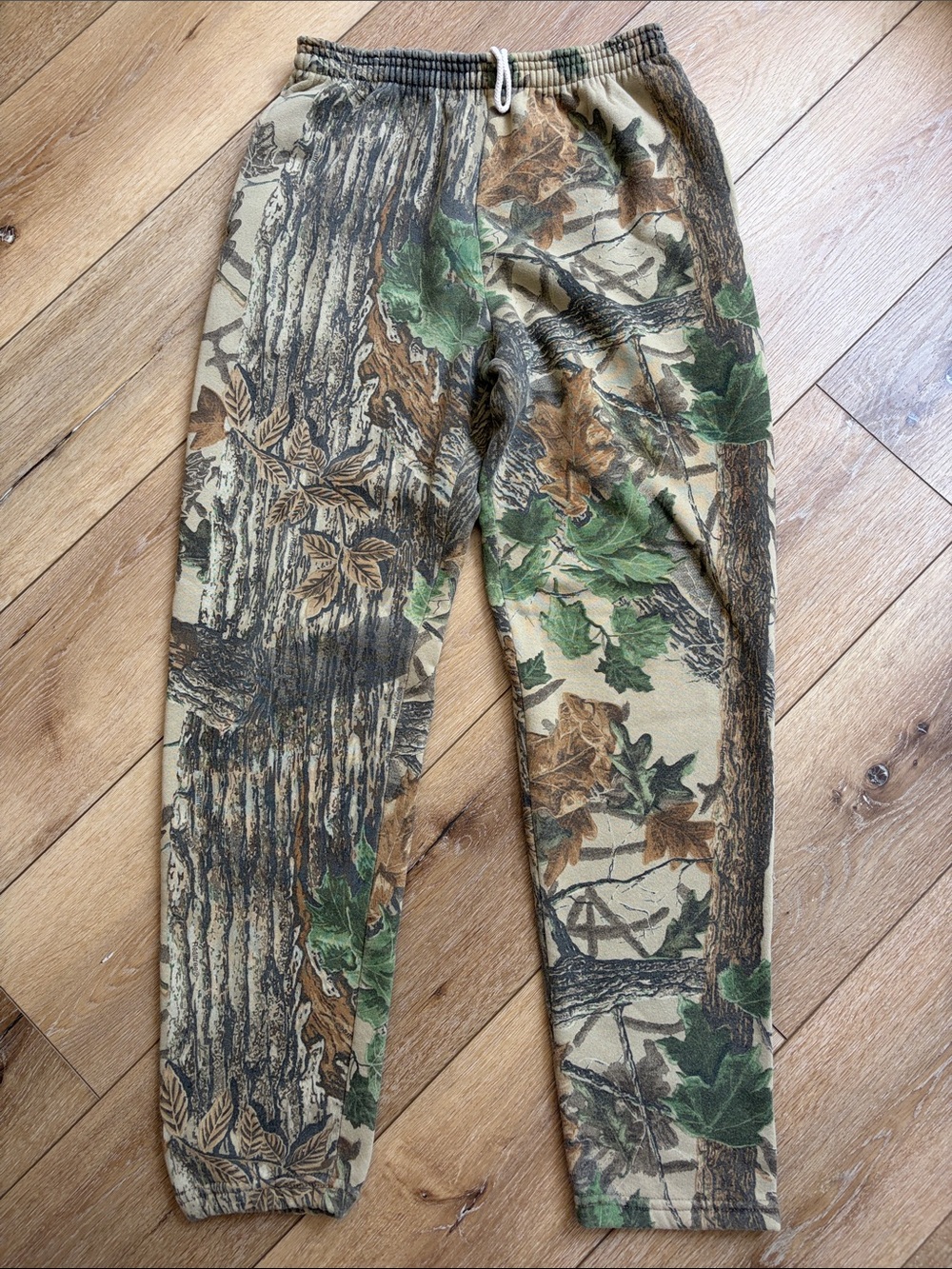 Vintage Jerzees Mens Sweatpants Jogger Real Tree Camo Fleece Outdoor Street S